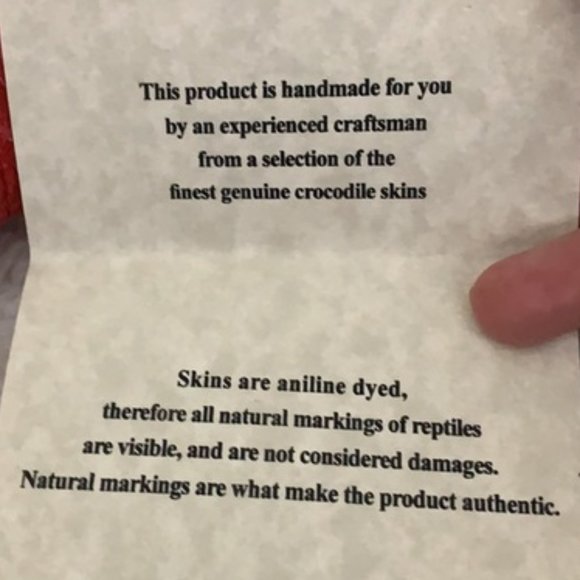 Genuine real Crocodile Clutch 10x4.5" NEW Red - Picture 6 of 7